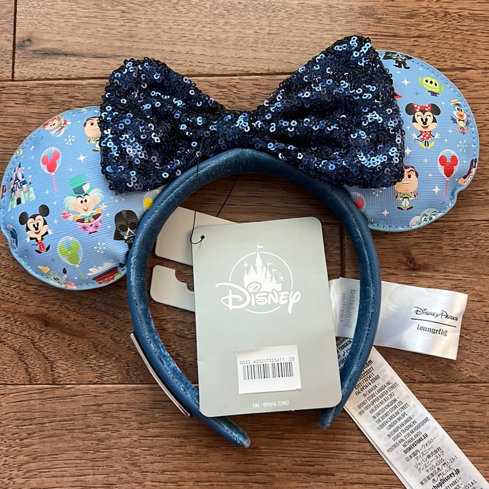 New Loungefly Disney Chini Minnie Mouse Ears Headband